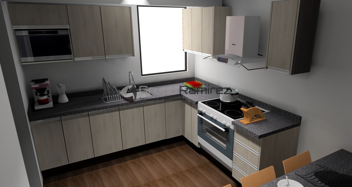 Render de cocina integral