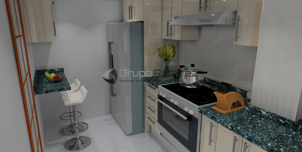 Render Cocina Integral Tlalpan