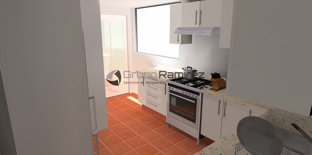 Render cocina integral Lomas de chapultepec