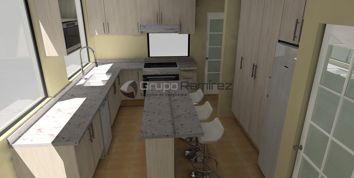 Render Cocina Integral cubierta de Gaanito