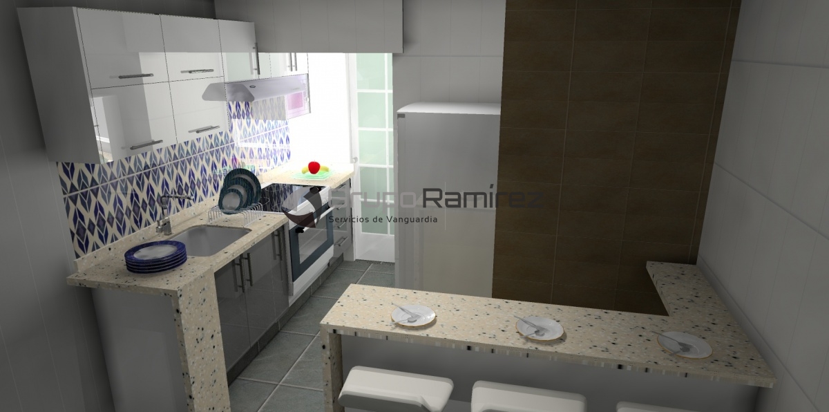 Render cocina Integral en Gustavo A Madero