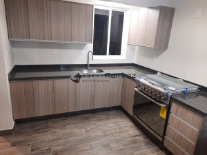 Cocina integral melamina cubierta granito gris oxford
