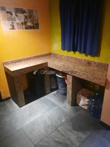 Cubierta de Granito Sta Cecilia sobre losa de concreto