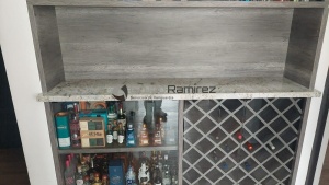 Cubierta de granito para bar en galaxy white