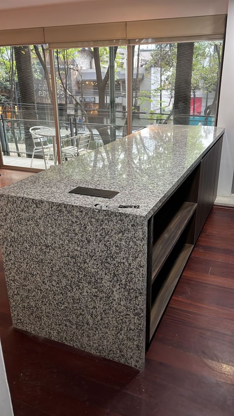 Cubierta, barra de granito, natural blanco, Dallas