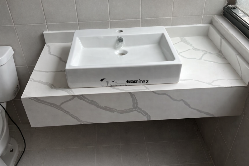 Cubierta para baño en cuarzo